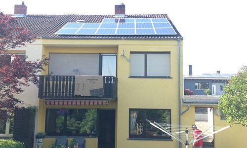 Photovoltaik- Anlage auf einem Wohnhaus in Völklingen