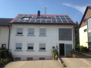 Photovoltaikanlage auf einem Wohnhaus in St. Ingbert